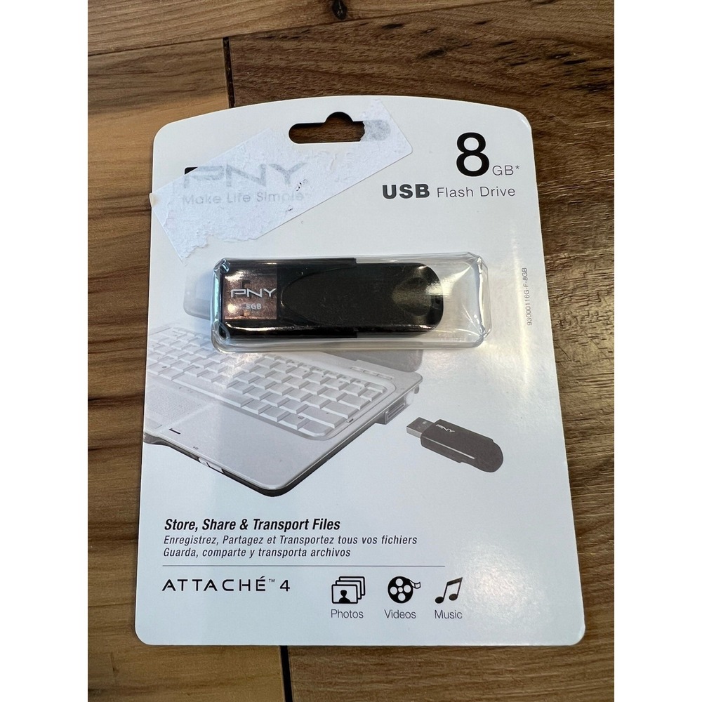 PNY 8GB USB Flash Drive Attaché 4 Sealed New